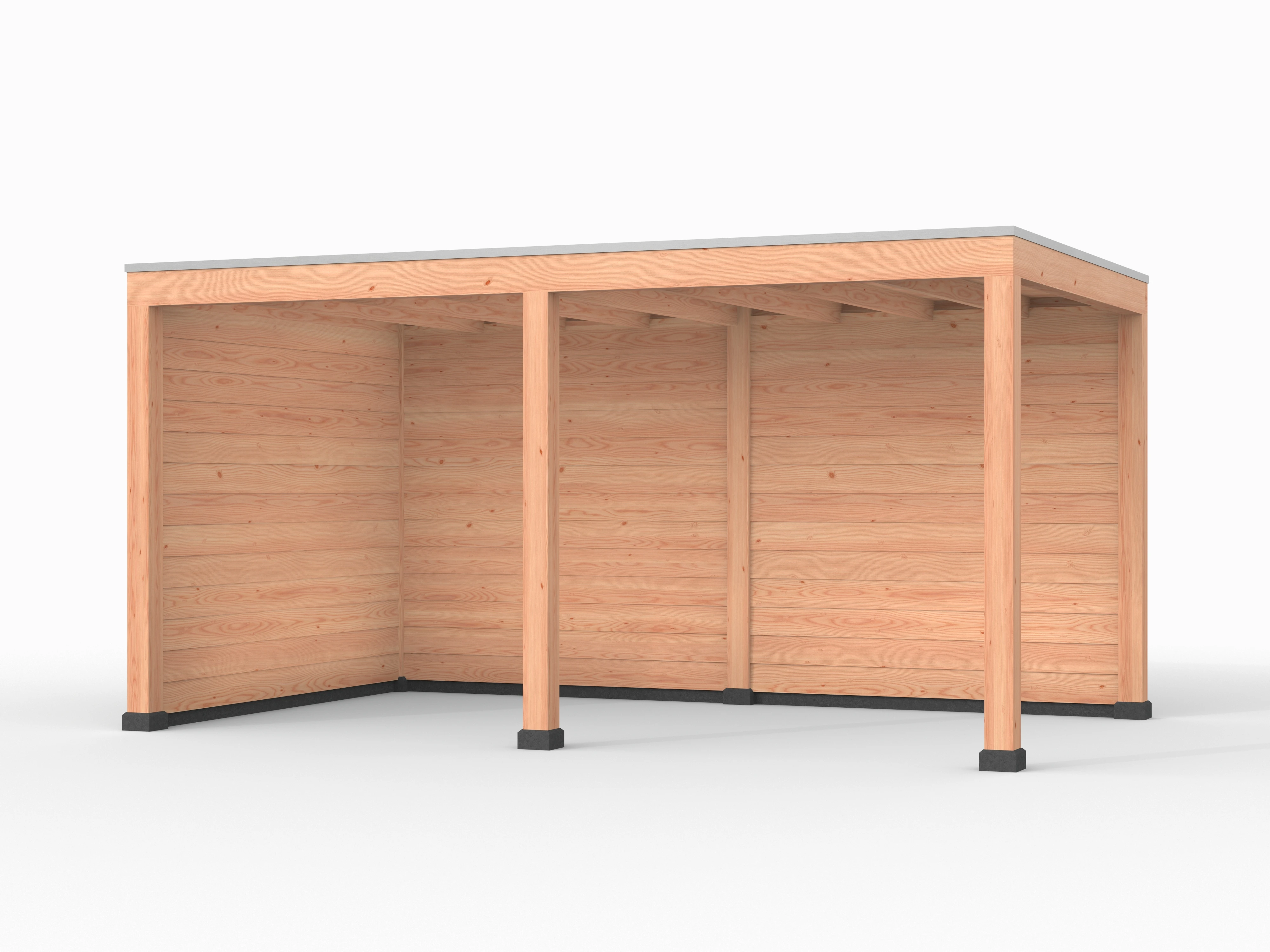Douglas overkapping, 500 x 300, met achterwand en zijwand, Westwood Elegant - Afbeelding 1